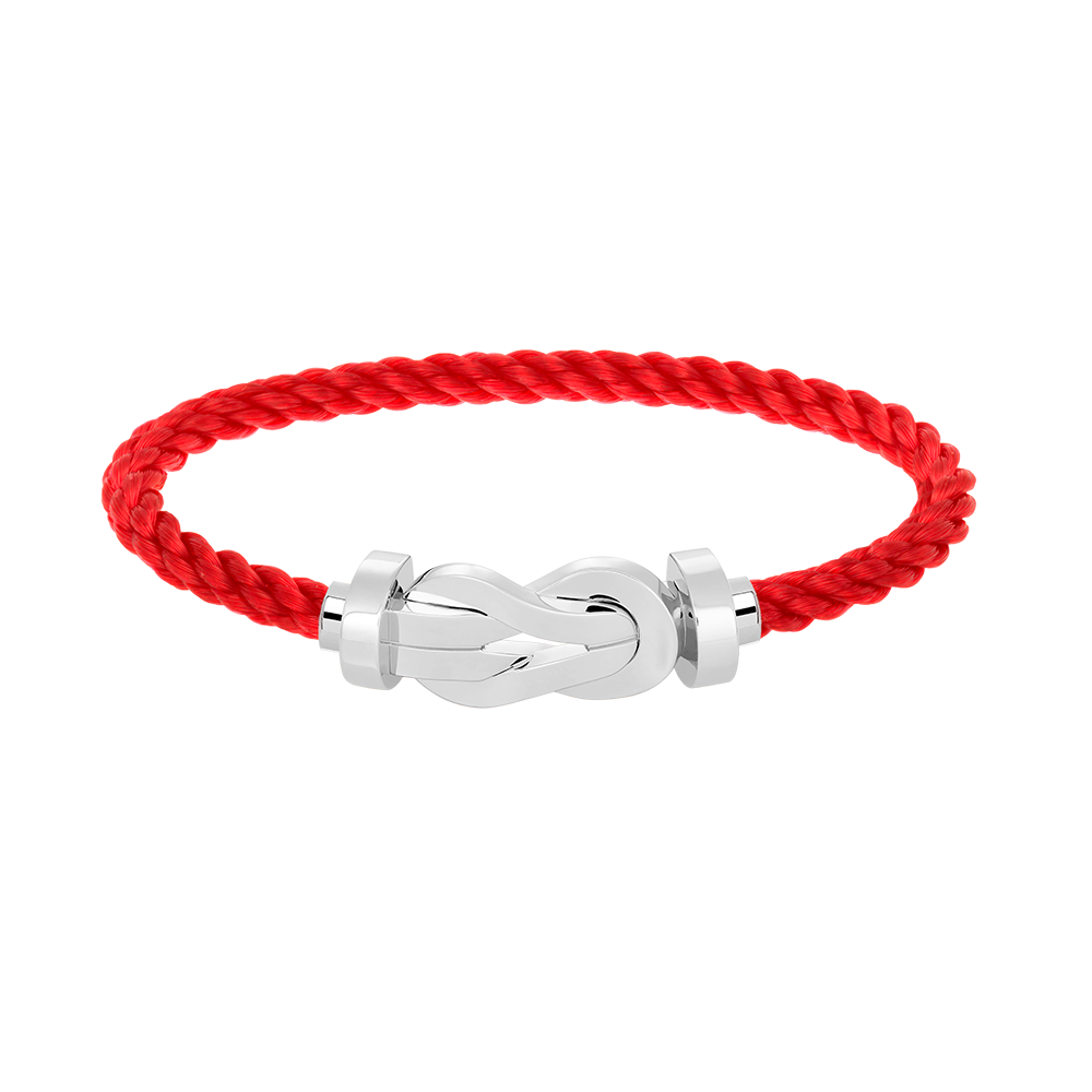 FRED CHANCE LARGE 8 FIGURE BUCKLE NO DIAMOND BRACELET SILVER