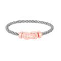 FRED CHANCE LARGE 8 FIGURE BUCKLE HALF DIAMOND BRACELET ROSE GOLD