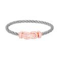 FRED CHANCE LARGE 8 FIGURE BUCKLE FULL DIAMOND BRACELET ROSE GOLD