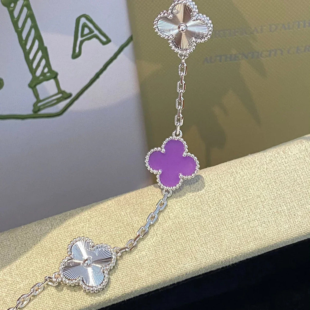 VCA CLOVER 5 MOTIF VIOLET BRACELET COLLECTION