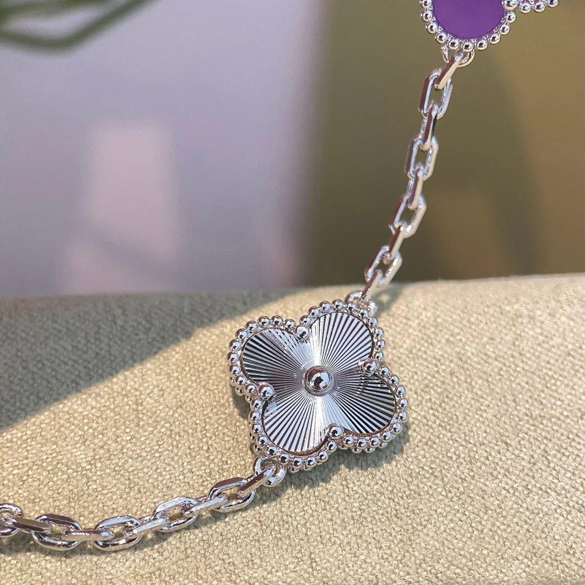 VCA CLOVER 5 MOTIF VIOLET BRACELET COLLECTION