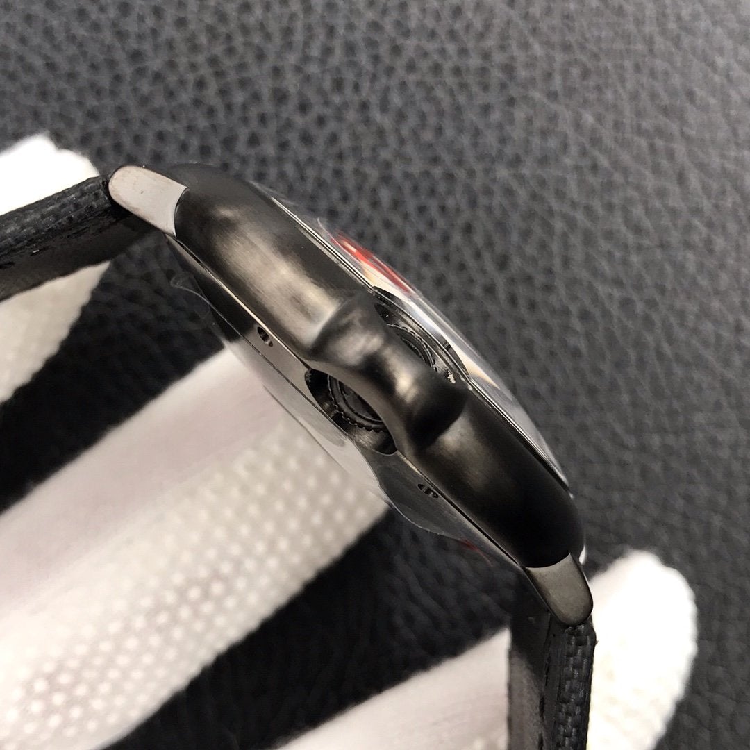CARTIER BALLON BLEU DATE 42MM AUTOMATIC STEEL PVD CASE BLACK DIAL