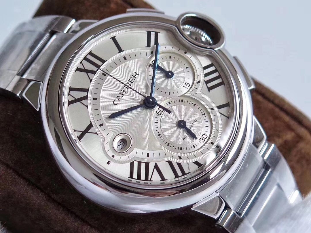 CARTIER BALLON BLEU 42 CHRONOGRAPH STAINLESS STEEL