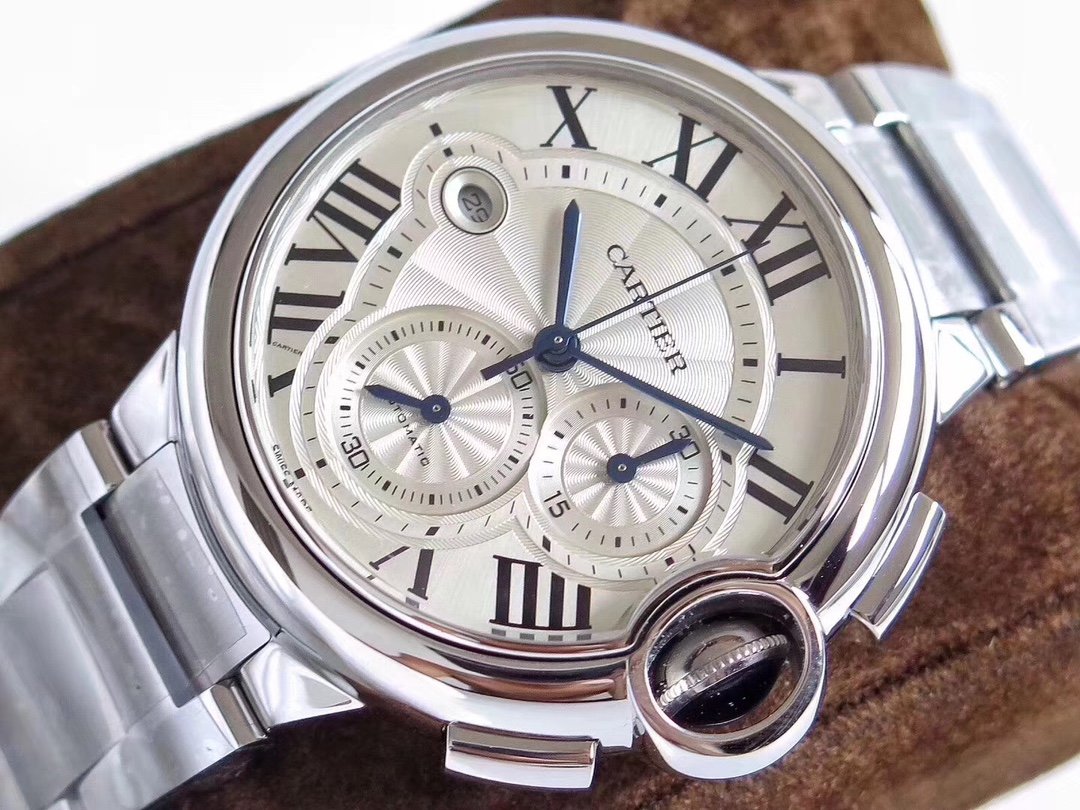 CARTIER BALLON BLEU 42 CHRONOGRAPH STAINLESS STEEL