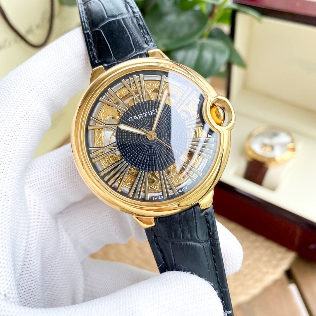 CARTIER BALLON BLEU 44MM SKELETON DIAL
