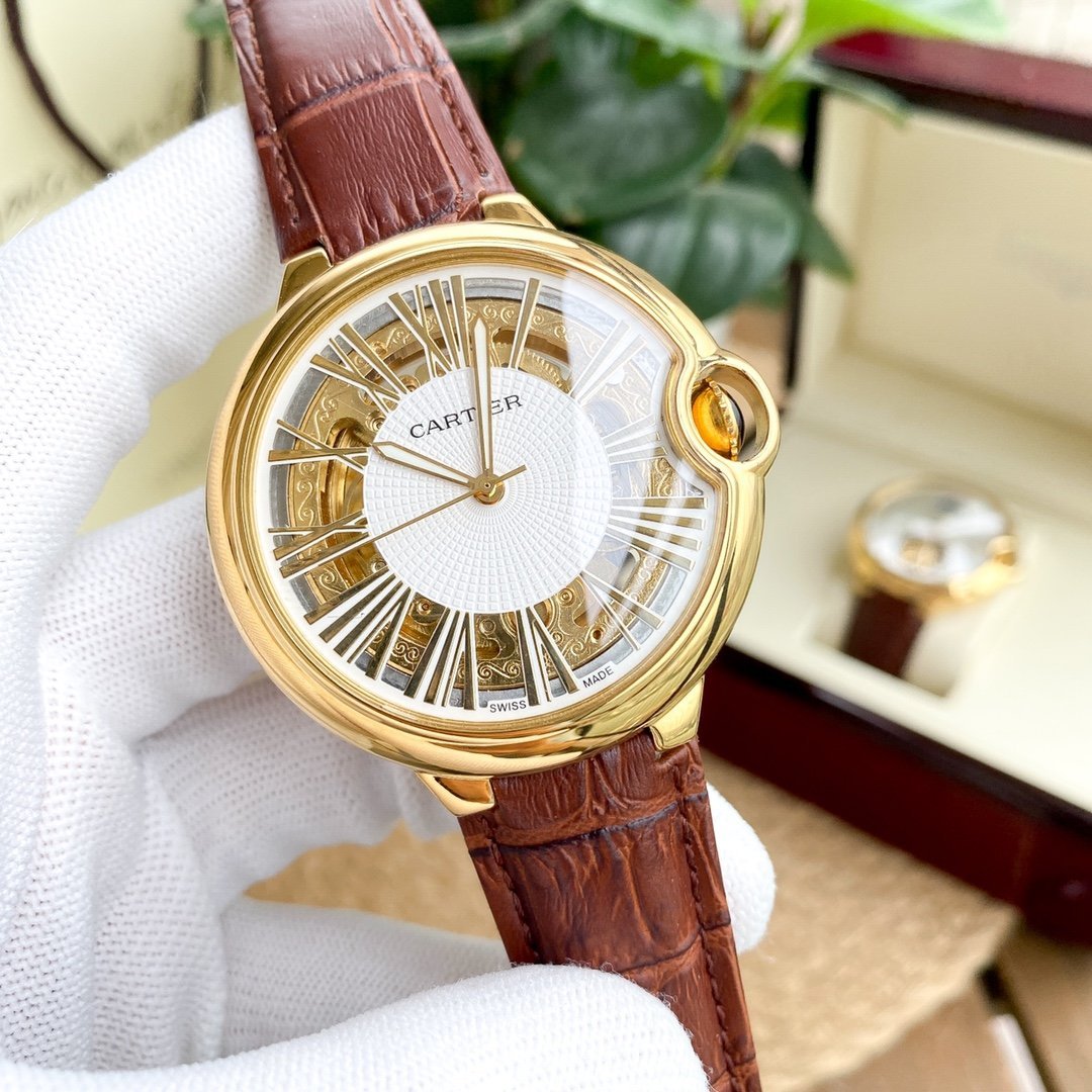 CARTIER BALLON BLEU 44MM SKELETON DIAL