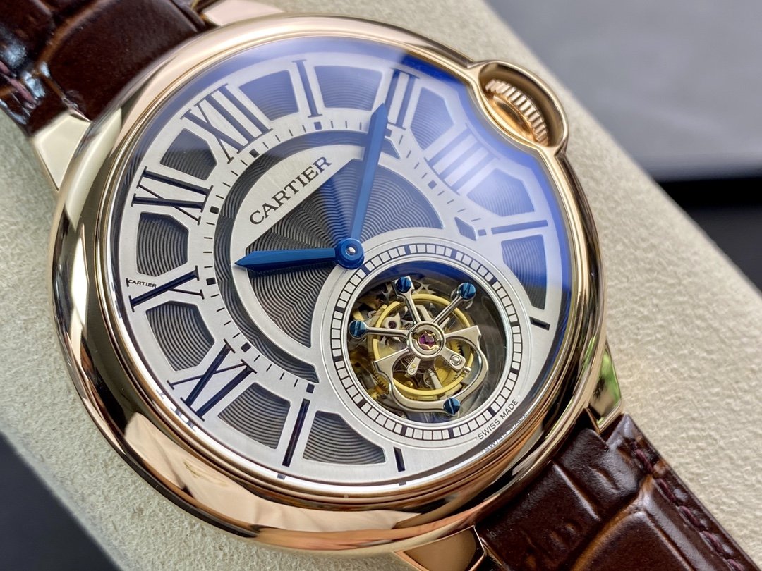 CARTIER BALLON BLEU 46 ROSE GOLD CASE TOURBILLON
