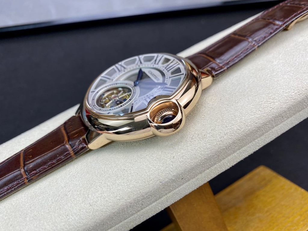 CARTIER BALLON BLEU 46 ROSE GOLD CASE TOURBILLON