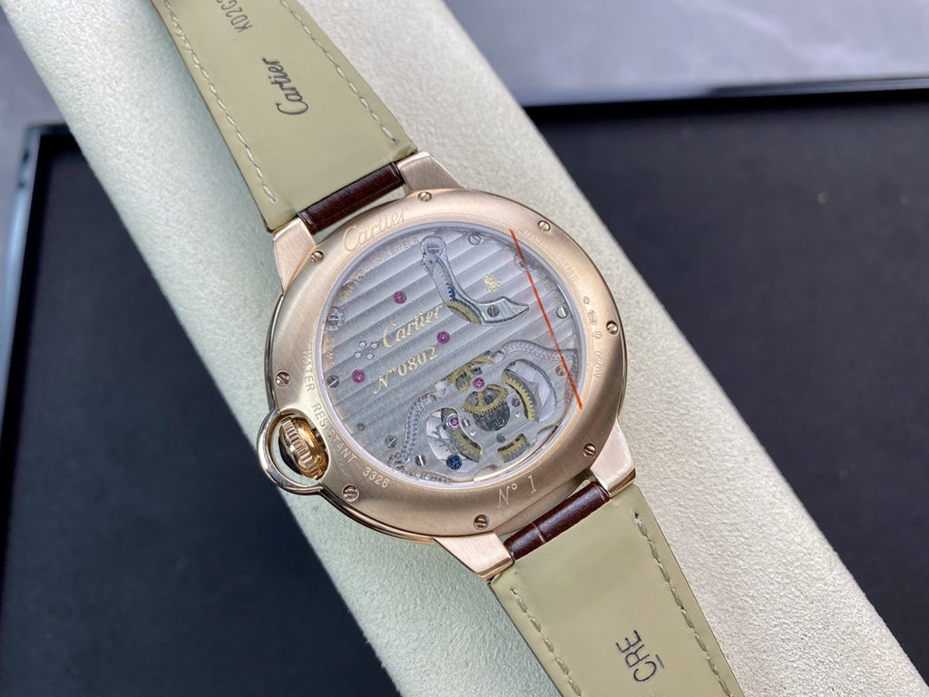 CARTIER BALLON BLEU 46 ROSE GOLD CASE TOURBILLON