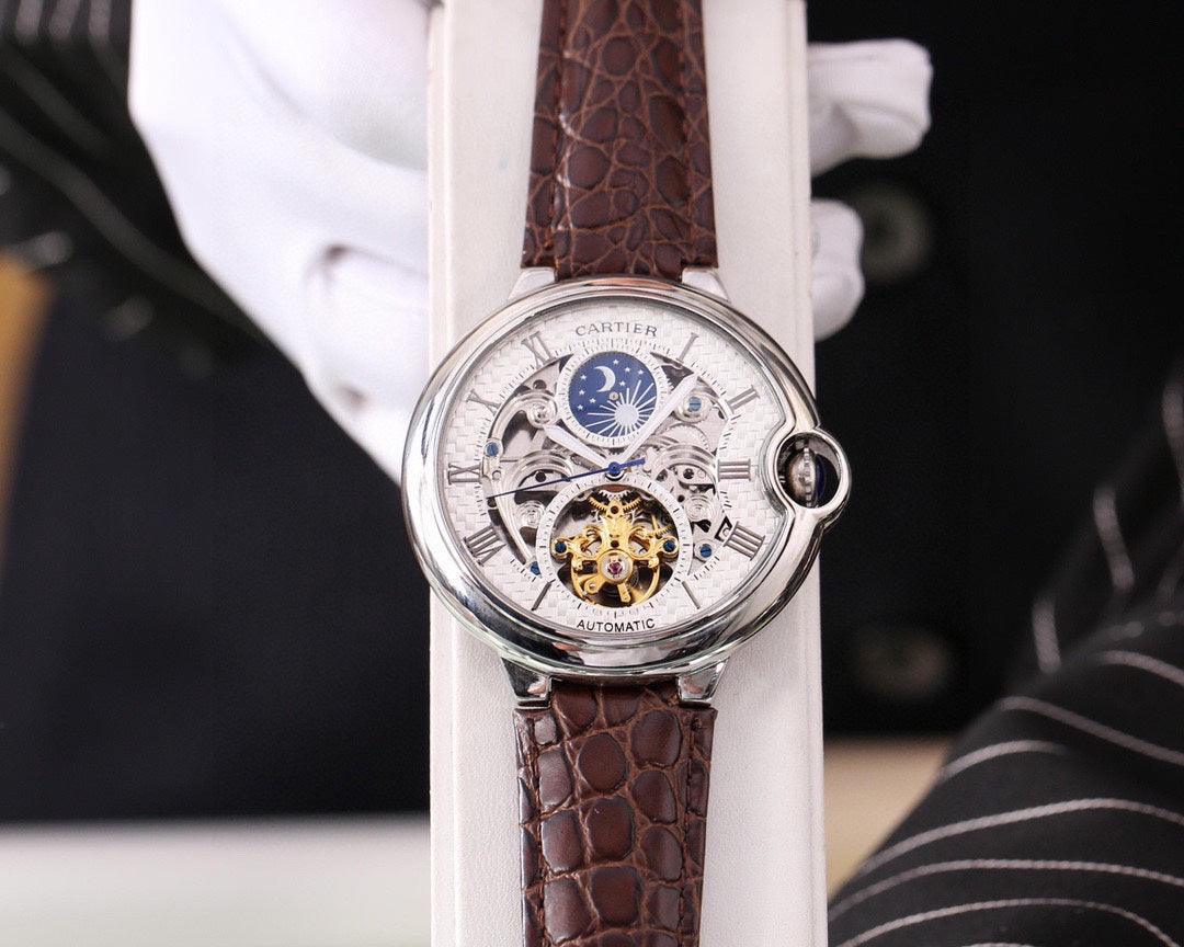 CARTIER BALLON BLEU 43 SKELETON MOONPHASE TOURBILLON