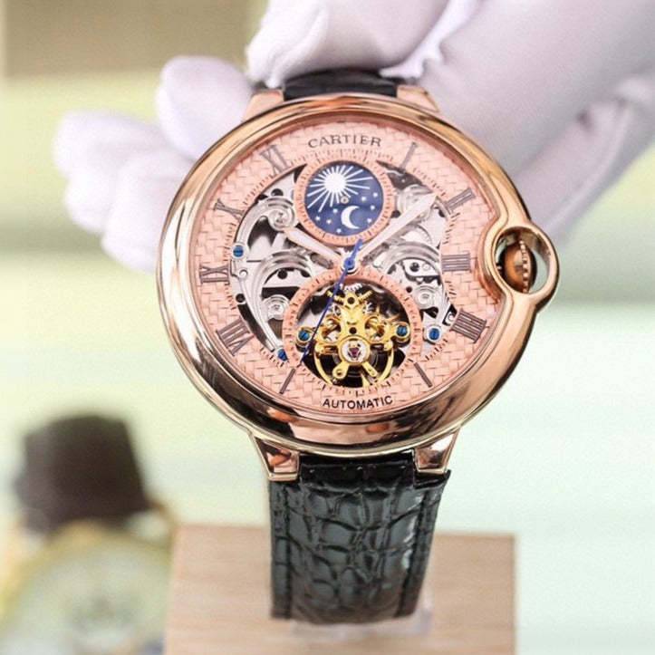 CARTIER BALLON BLEU 43 SKELETON MOONPHASE TOURBILLON