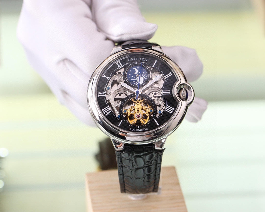 CARTIER BALLON BLEU 43 SKELETON MOONPHASE TOURBILLON