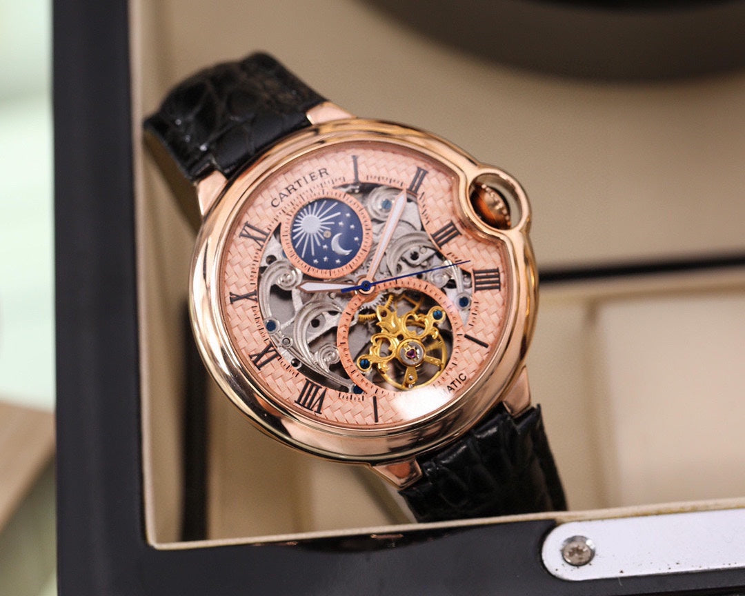 CARTIER BALLON BLEU 43 SKELETON MOONPHASE TOURBILLON