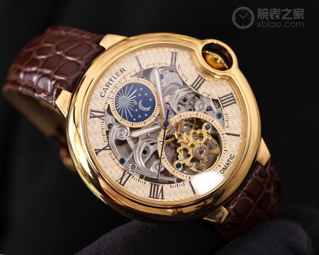 CARTIER BALLON BLEU 43 SKELETON MOONPHASE TOURBILLON