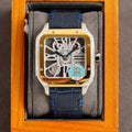 CARTIER SANTOS 2 TONE GOLD STEEL SKELETON