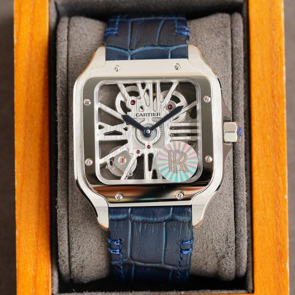 CARTIER SANTOS STEEL CASE  SKELETON