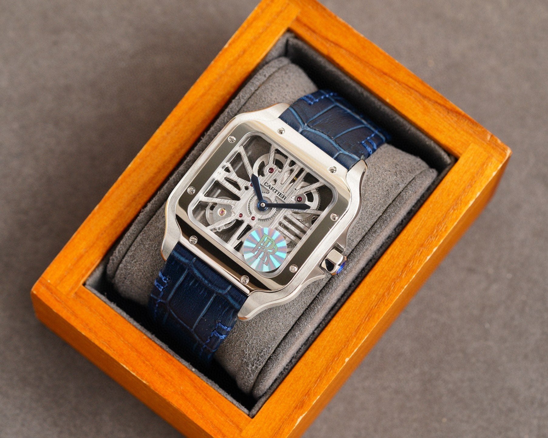 CARTIER SANTOS STEEL CASE  SKELETON