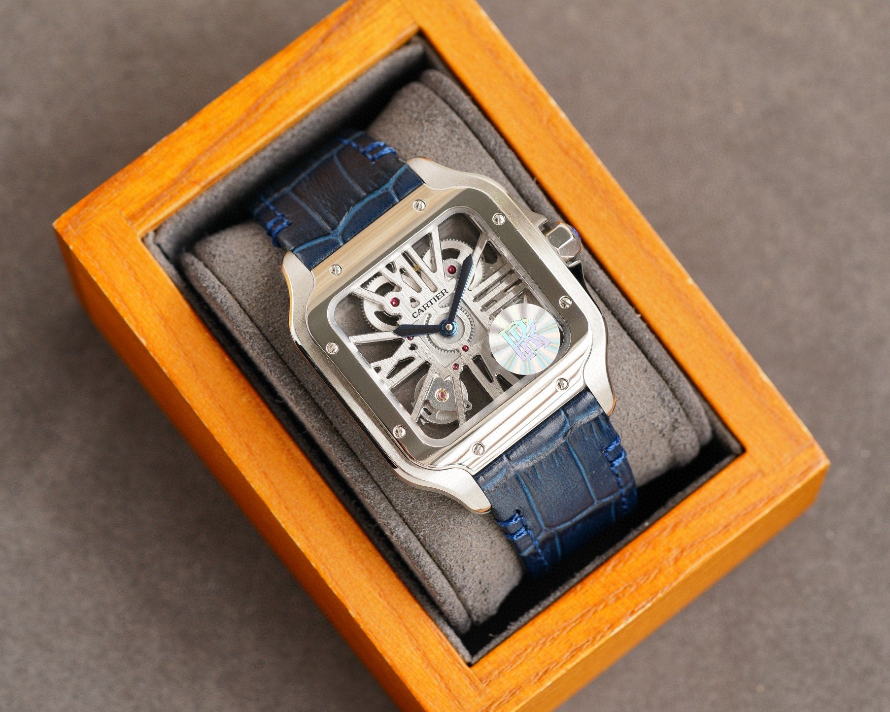 CARTIER SANTOS STEEL CASE  SKELETON