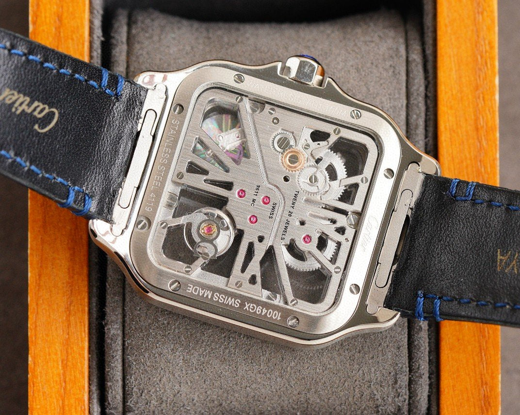 CARTIER SANTOS STEEL CASE  SKELETON