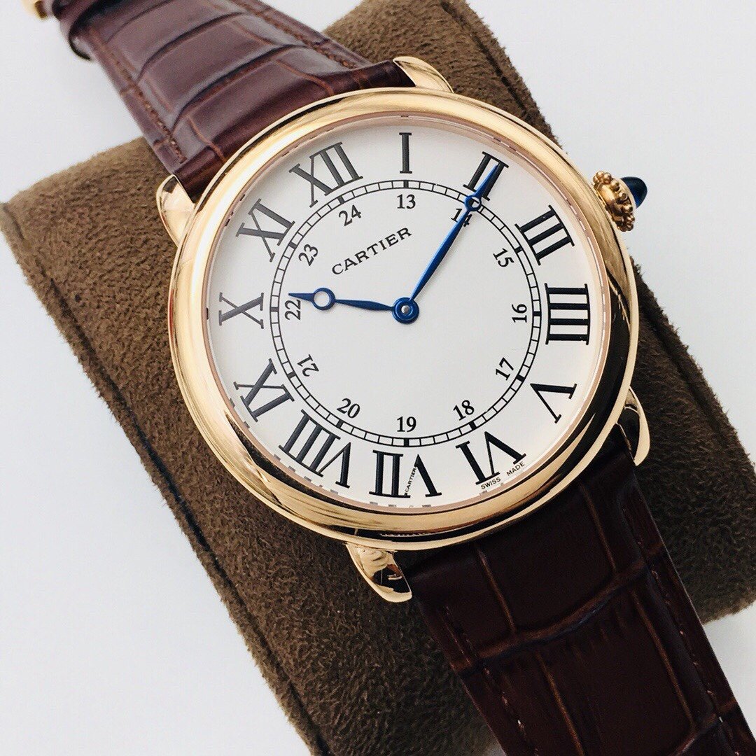 CARTIER RONDE CARTIE 40MM YELLOW GOLD WHITE DIAL