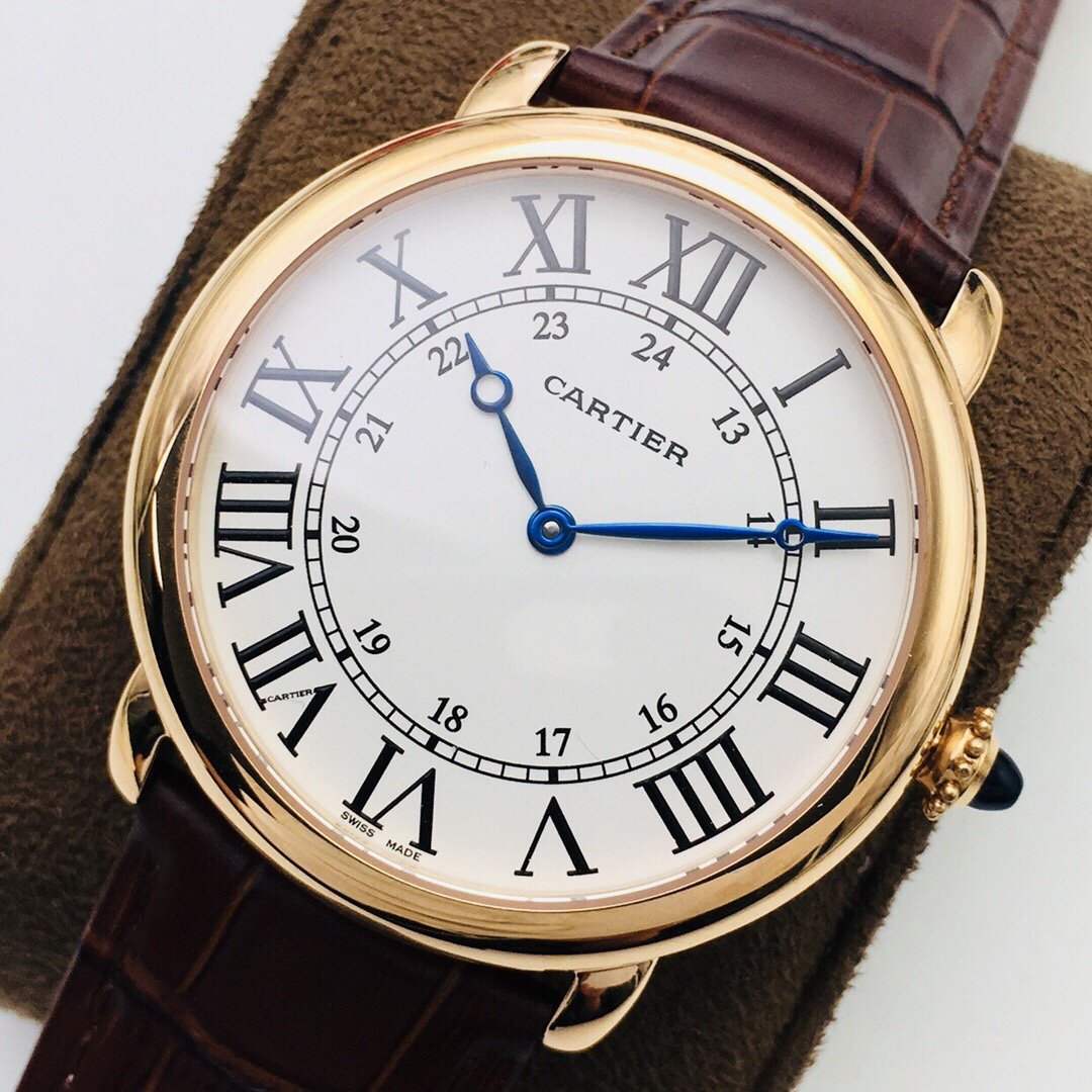 CARTIER RONDE CARTIE 40MM YELLOW GOLD WHITE DIAL
