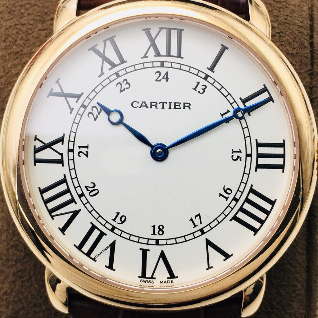 CARTIER RONDE CARTIE 40MM YELLOW GOLD WHITE DIAL