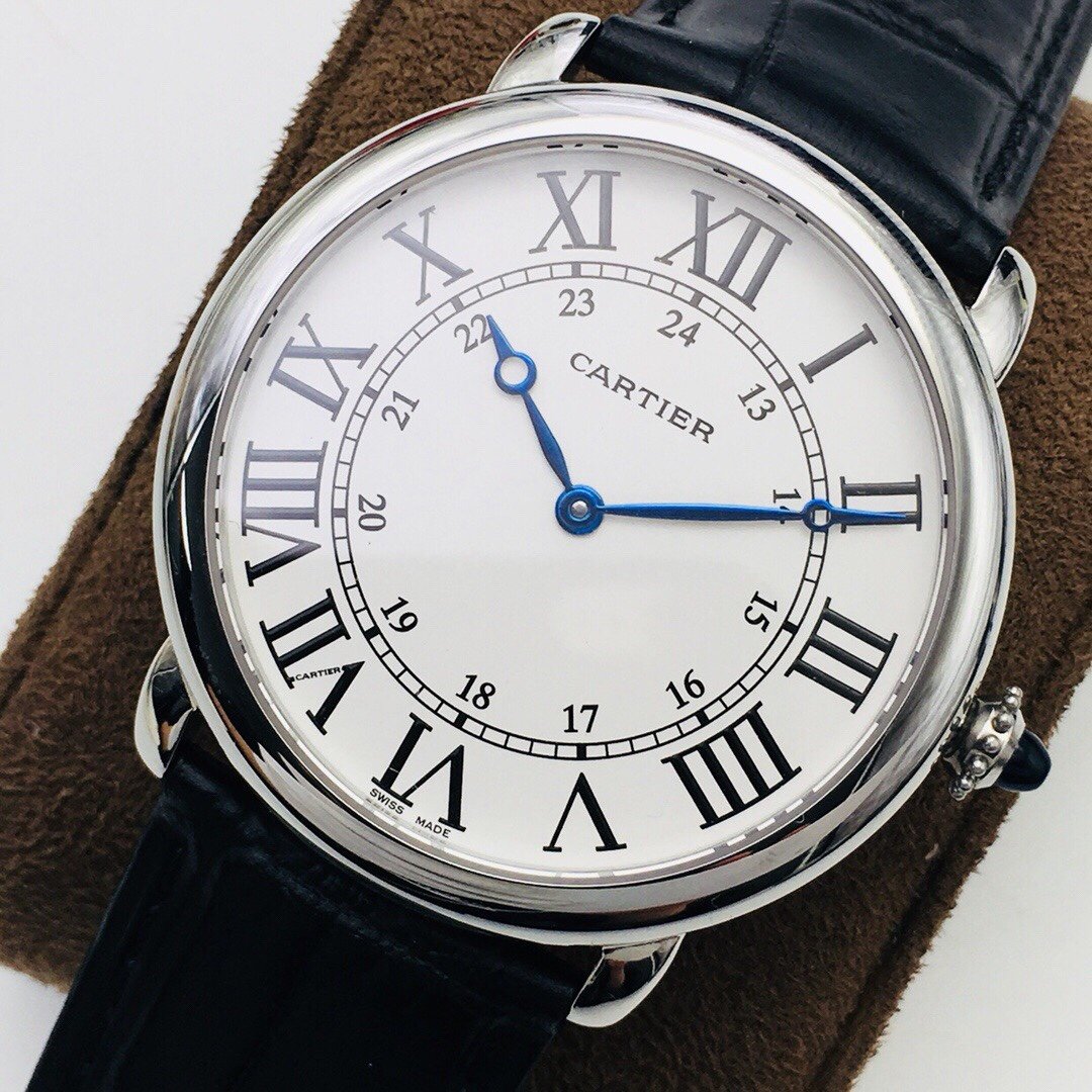 CARTIER RONDE CARTIE 40MM STAINLESS STEEL WHITE DIAL
