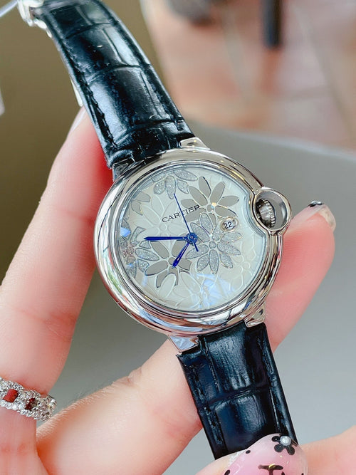 CARTIER BALLON BLEU 33MM CUSTOM DIAL LEATHER STRAP