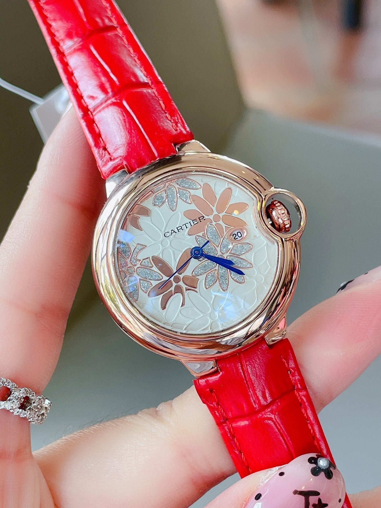 CARTIER BALLON BLEU 33MM CUSTOM DIAL LEATHER STRAP