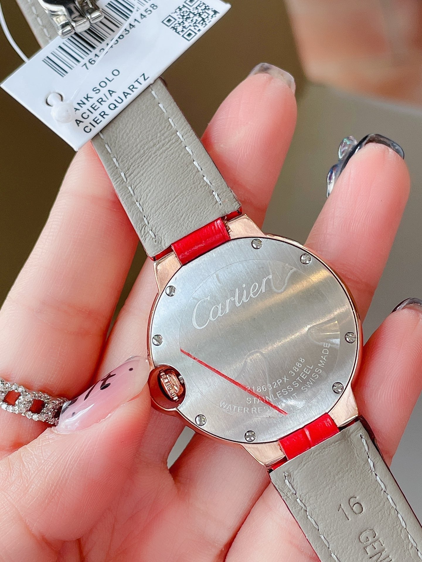 CARTIER BALLON BLEU 33MM CUSTOM DIAL LEATHER STRAP