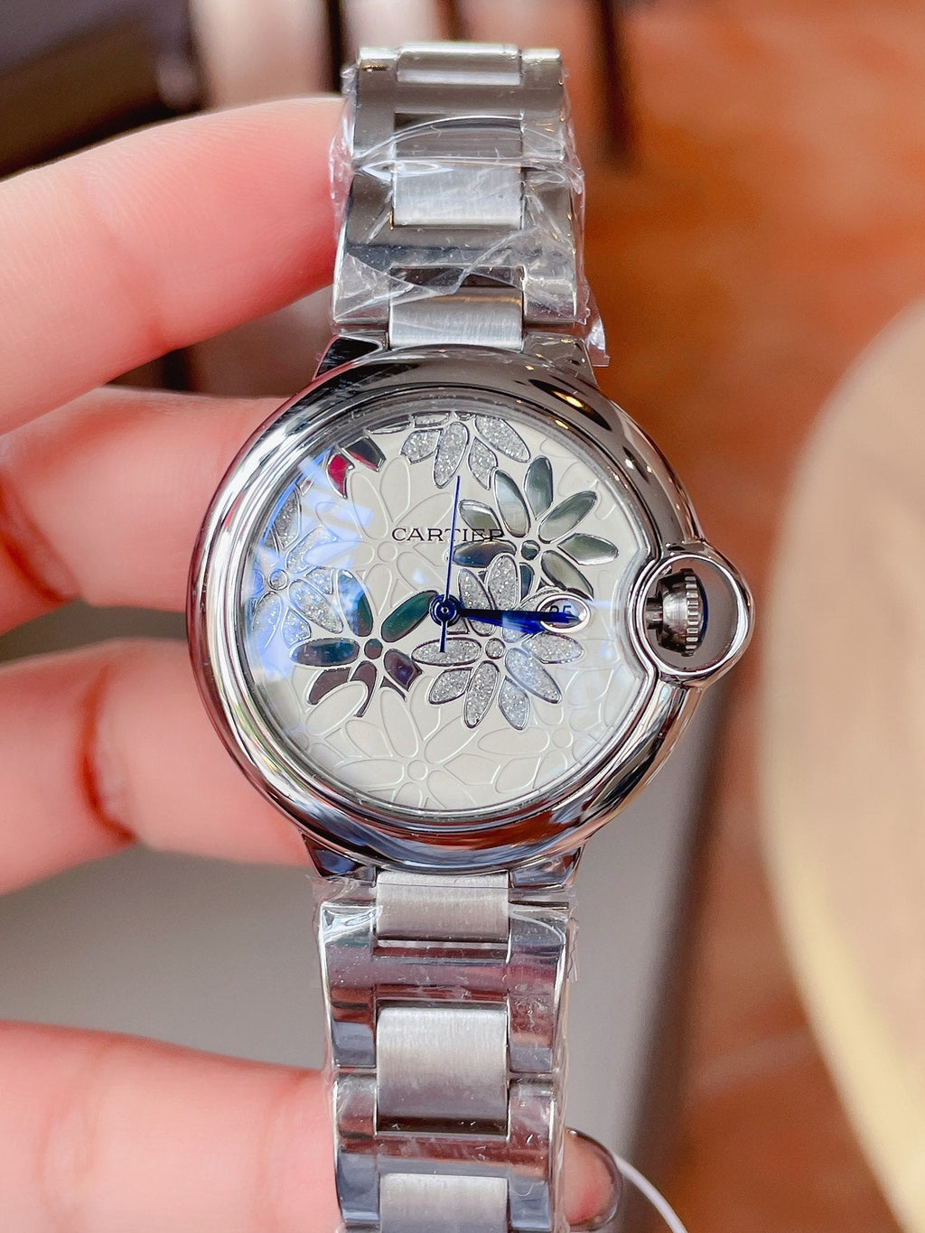CARTIER BALLON BLEU 33MM CUSTOM DIAL STEEL CASE