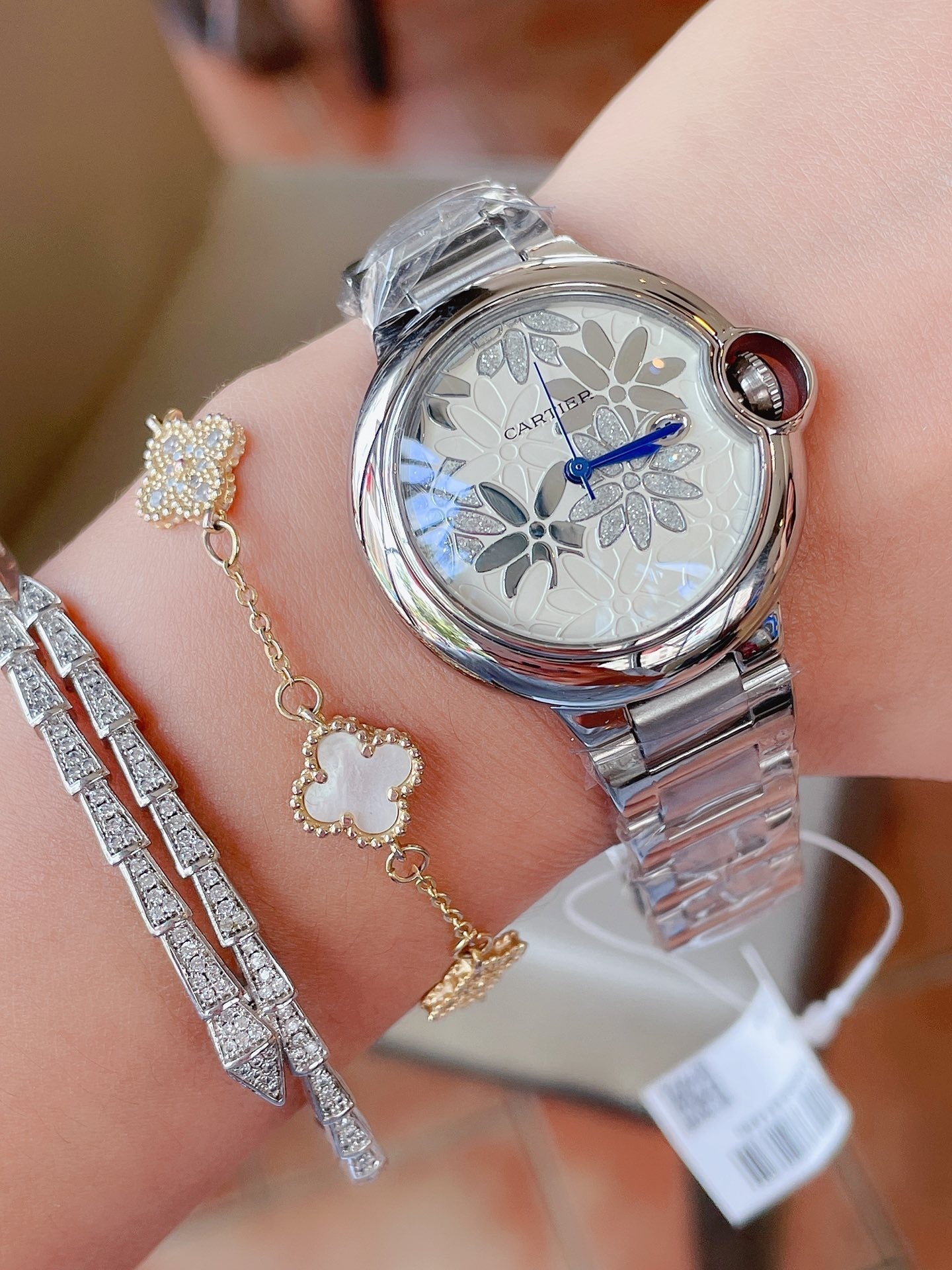CARTIER BALLON BLEU 33MM CUSTOM DIAL STEEL CASE