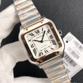 CARTIER SANTOS LADY 35.1MM ROSE GOLD STEEL