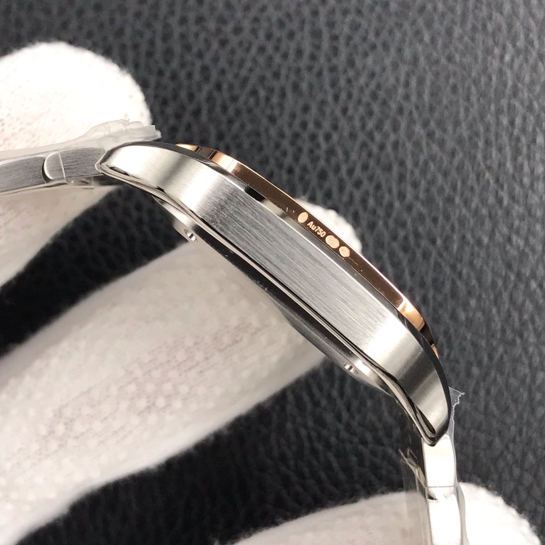 CARTIER SANTOS LADY 35.1MM ROSE GOLD STEEL