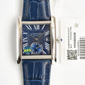 CARTIER TANK MC SECOND TIME STEEL CASE LEATHER