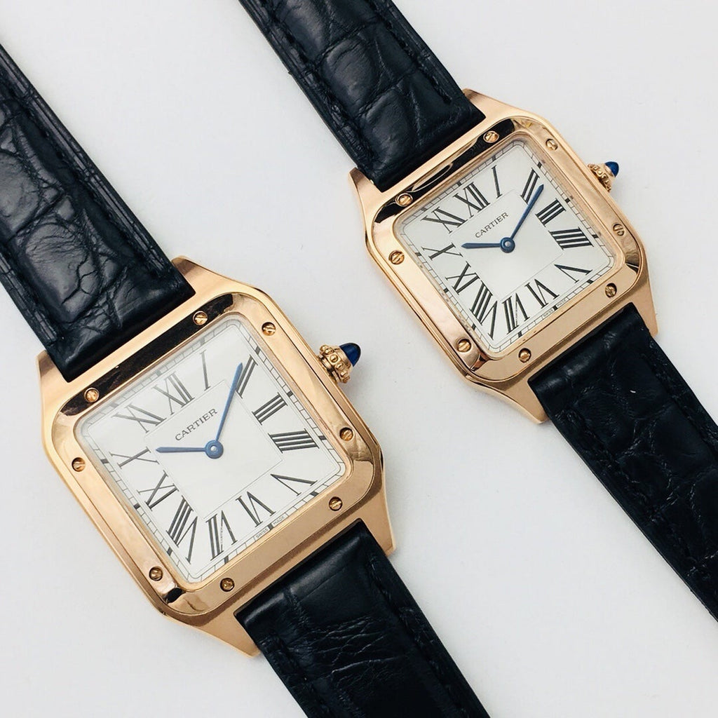 CARTIER SANTOS DUMONT QUARTZ GOLD CASE