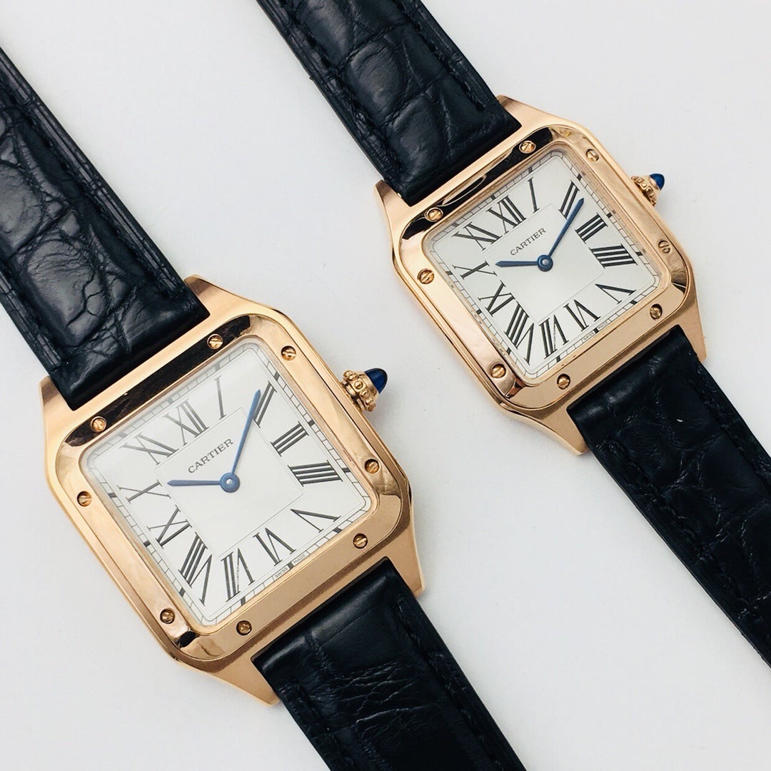 CARTIER SANTOS DUMONT QUARTZ GOLD CASE
