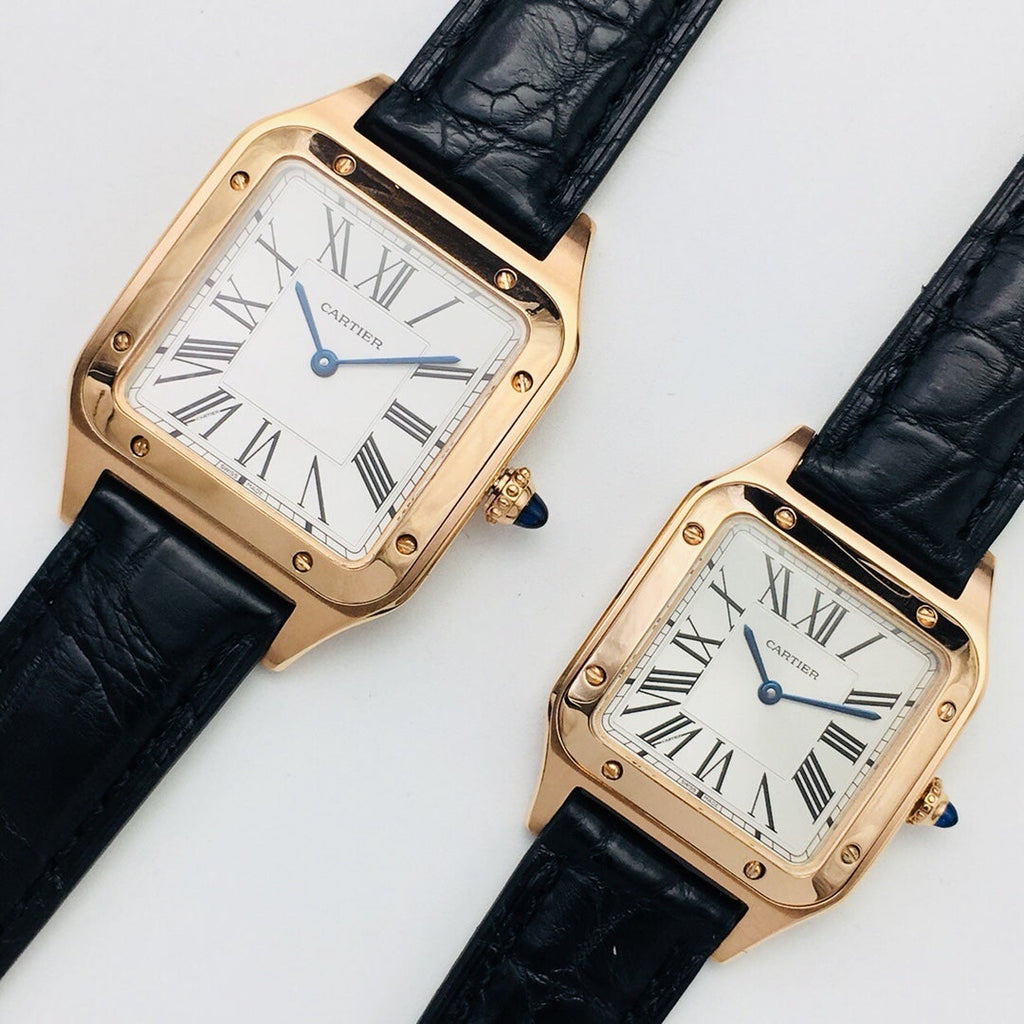 CARTIER SANTOS DUMONT QUARTZ GOLD CASE