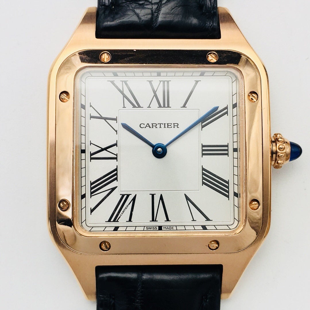 CARTIER SANTOS DUMONT QUARTZ GOLD CASE
