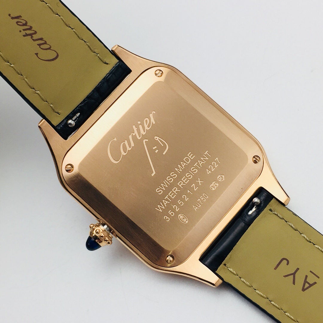 CARTIER SANTOS DUMONT QUARTZ GOLD CASE