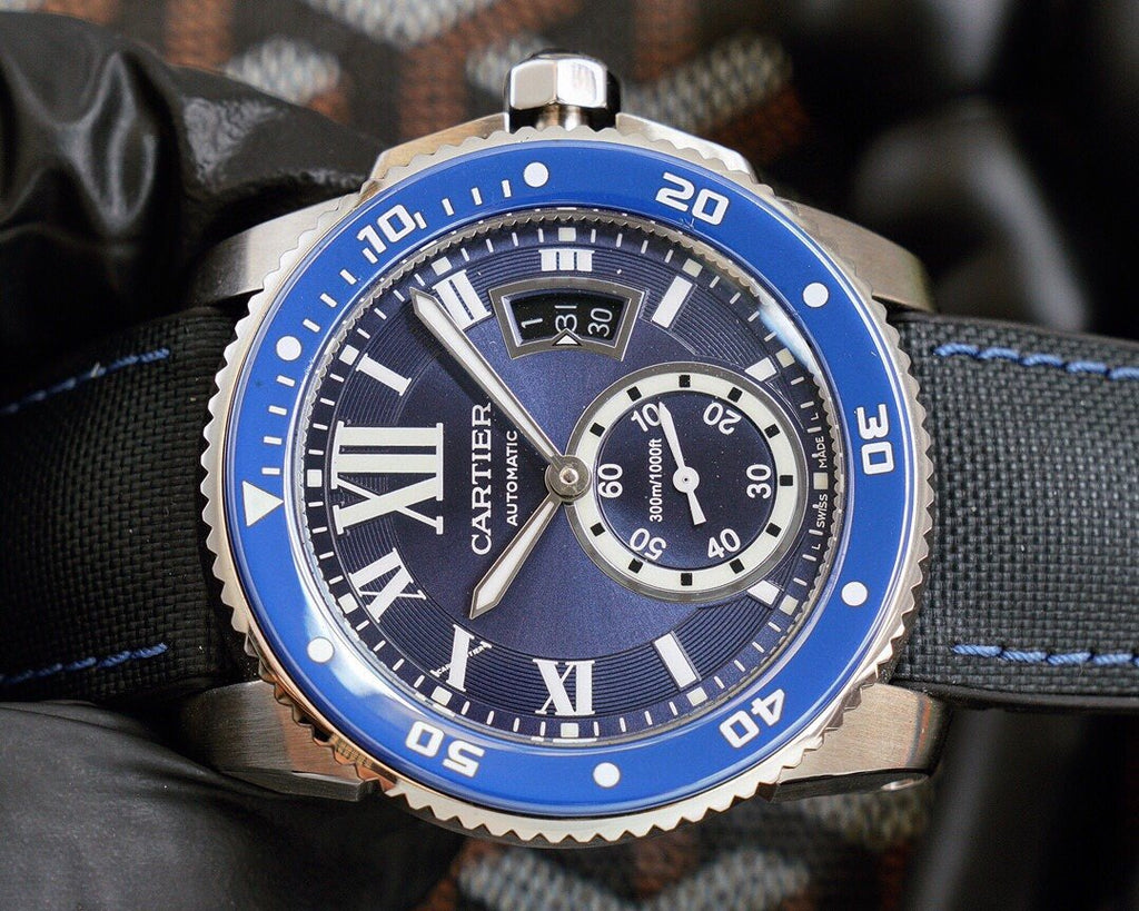 CARTIER CALIBRE DIVER 42 BLUE STAINLESS STEEL