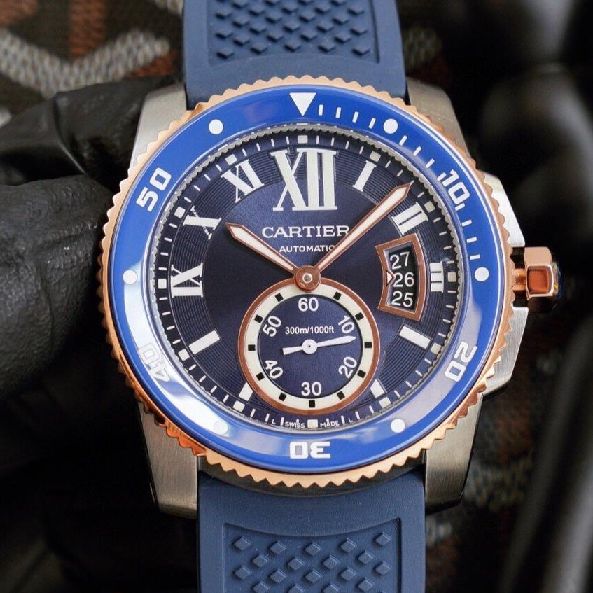 CARTIER CALIBRE DIVER 42 BLUE STAINLESS STEEL