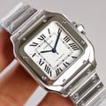 CARTIER SANTOS LADY 35.1MM STEEL CASE WHITE DIAL