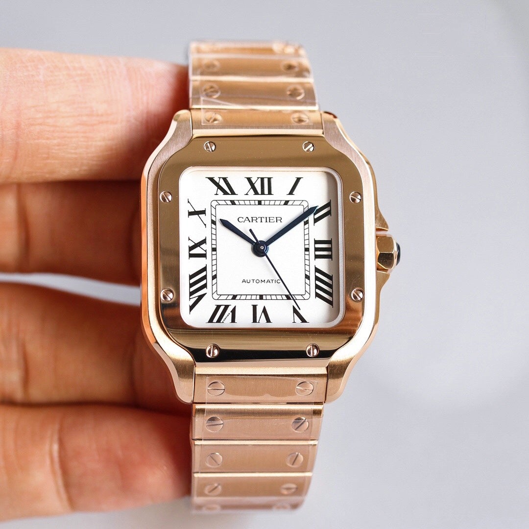 CARTIER SANTOS LADY 35.1MM ROSE GOLD