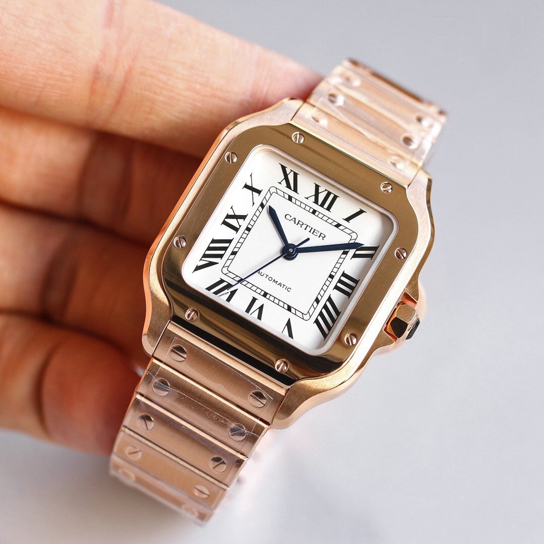 CARTIER SANTOS LADY 35.1MM ROSE GOLD