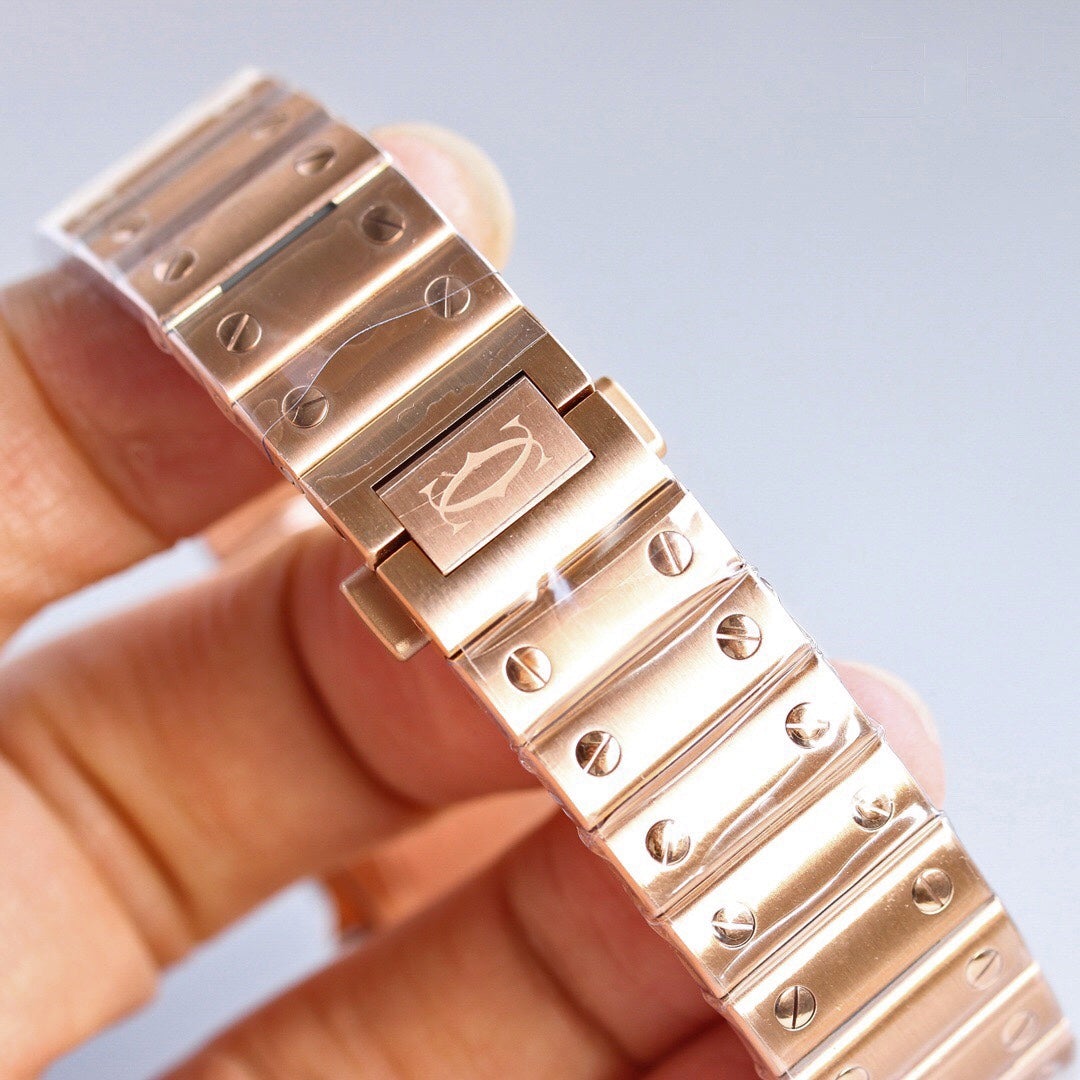 CARTIER SANTOS LADY 35.1MM ROSE GOLD