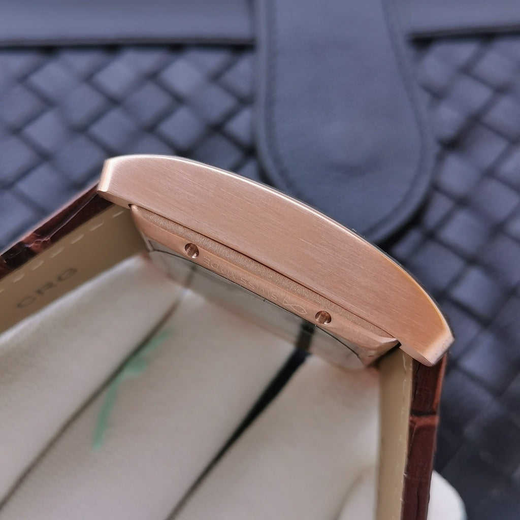 CARTIER TANK MC SECOND TIME ROSE GOLD DIAMOND BEZEL