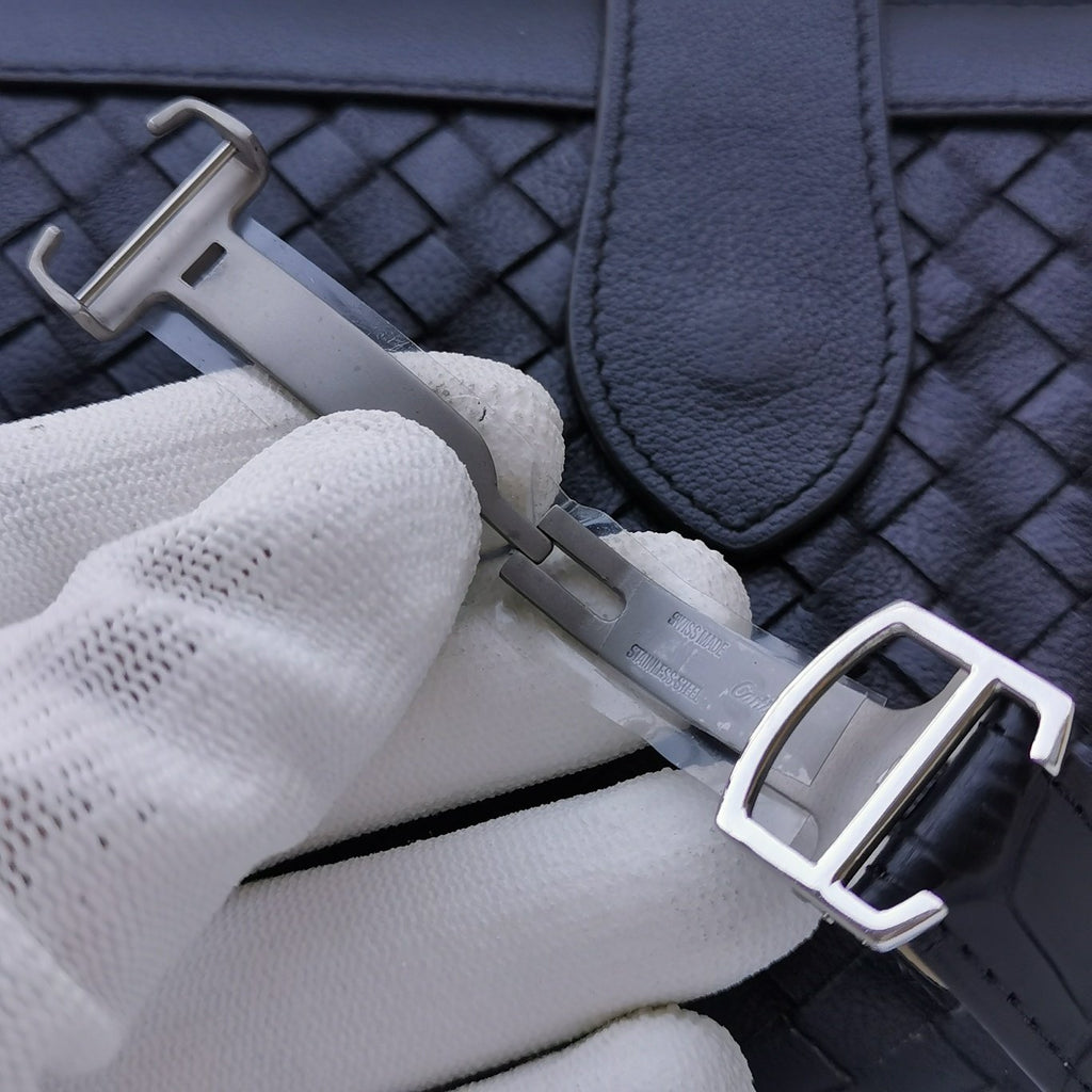 CARTIER TANK MC SECOND TIME STEEL CASE DIAMOND BEZEL