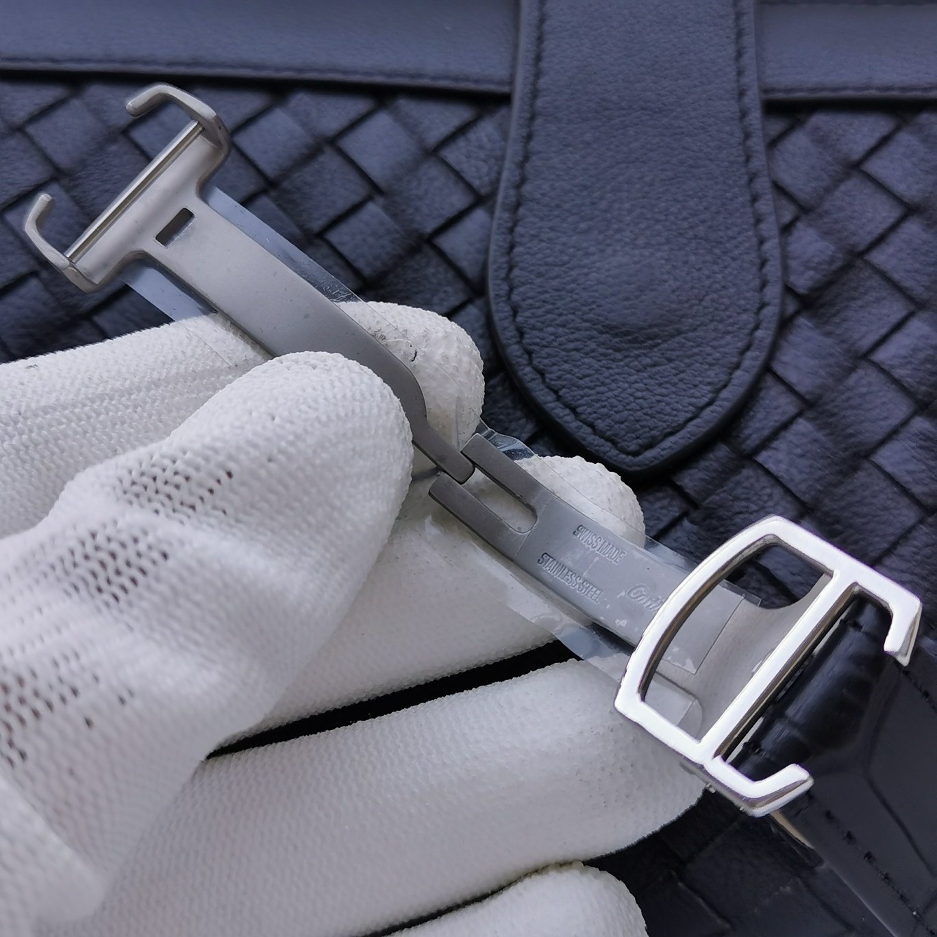 CARTIER TANK MC SECOND TIME STEEL CASE DIAMOND BEZEL