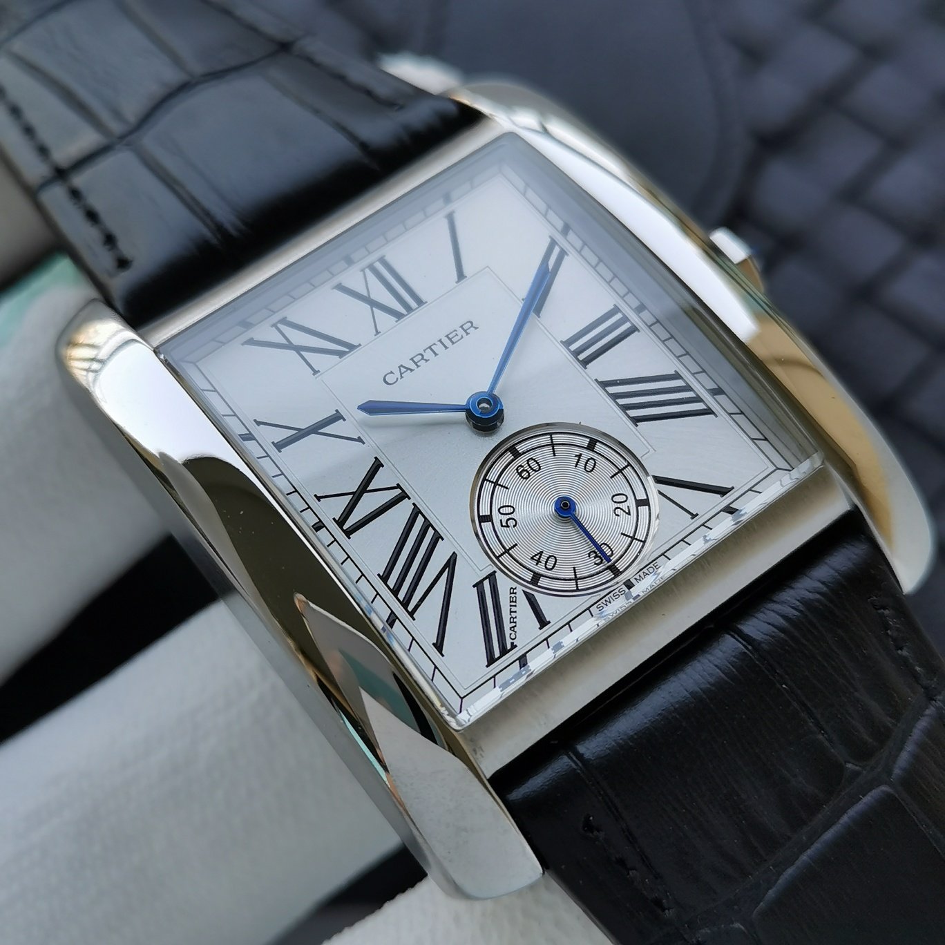 CARTIER TANK MC SECOND TIME STEEL CASE